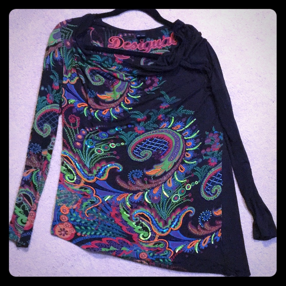 Desigual sz S long sleeve top